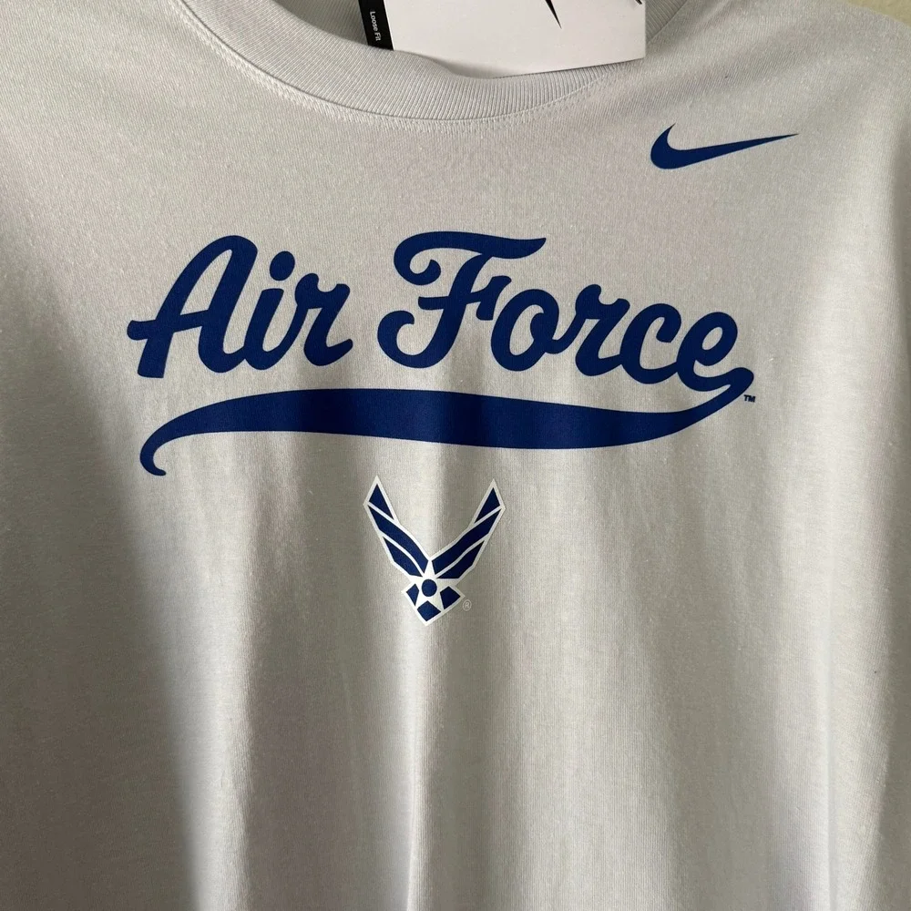 Nike Air Force Long Sleeve Boxy Tee Neutral Grey W12669 P036778-USAF-SMS